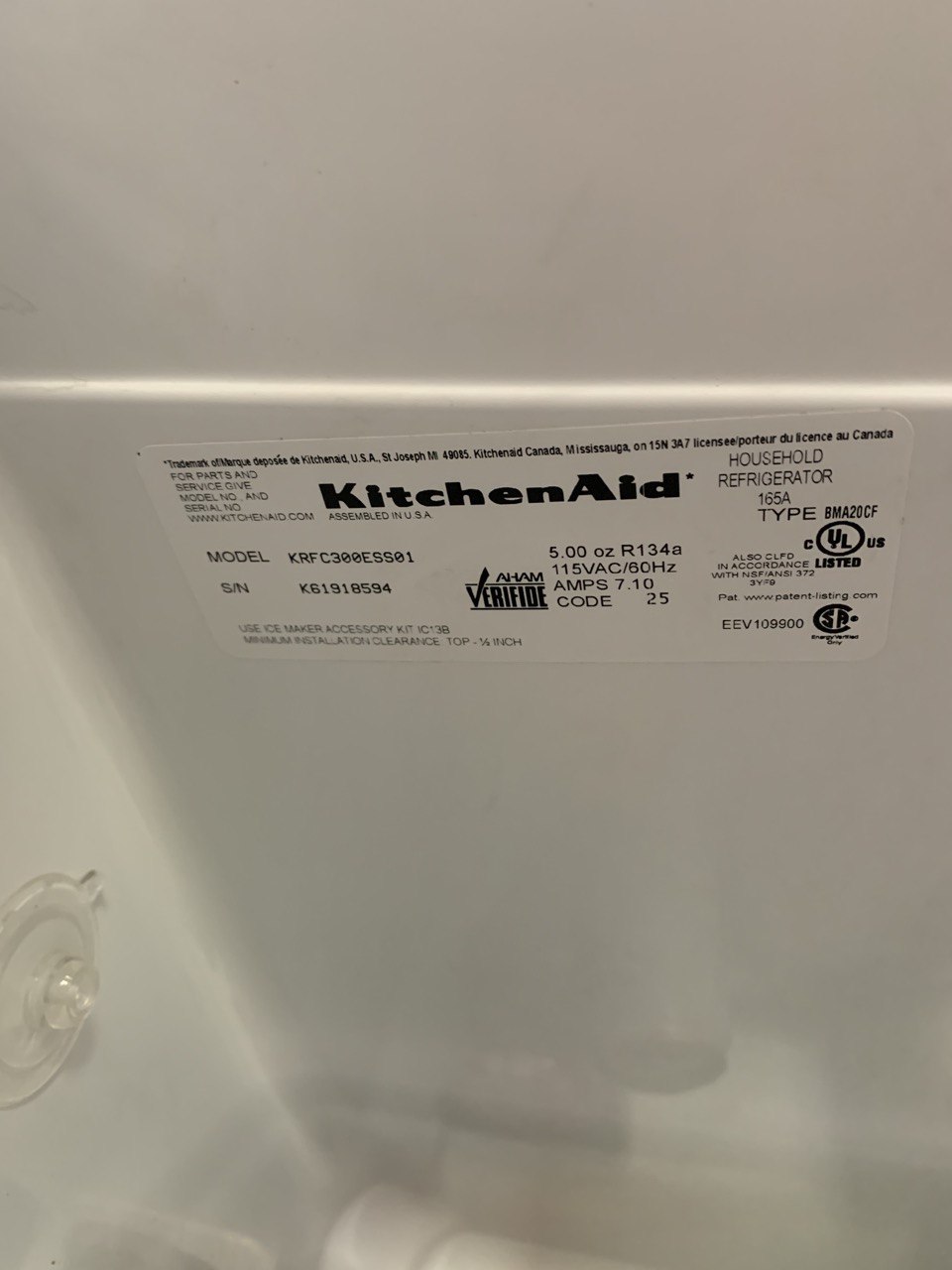 Fridge KitchenAid Repair Santee San Diego County, CA, US