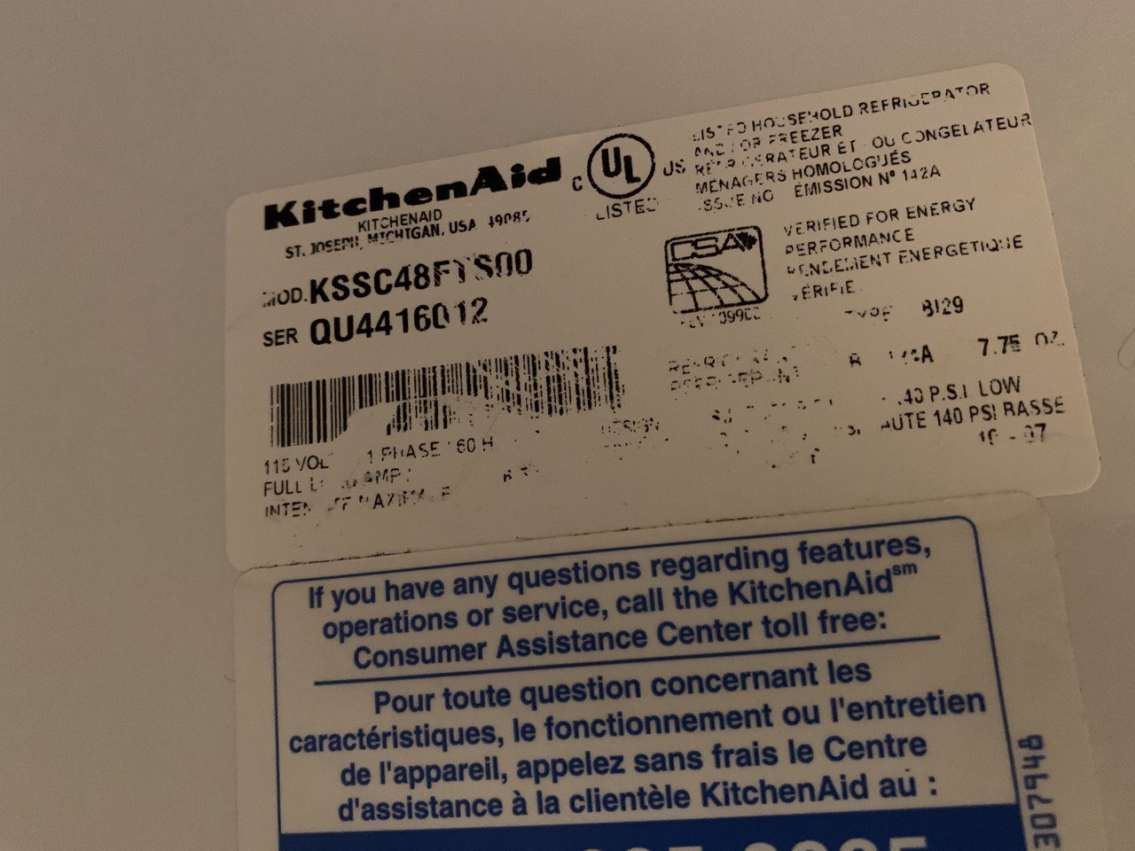 Fridge KitchenAid Repair Poway San Diego County, CA, US